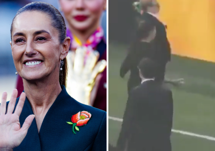 A video from the FIFA World Cup final has sparked widespread online speculation after appearing to show Mexican President Claudia Sheinbaum in a brief exchange with US security personnel at MetLife Stadium (Getty Images, @RT_com)