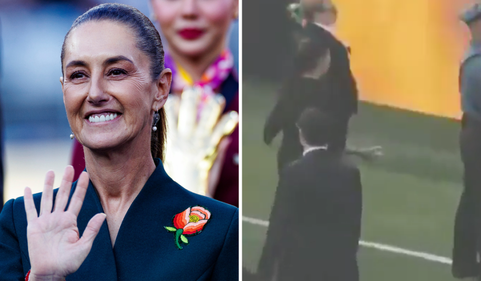 A video from the FIFA World Cup final has sparked widespread online speculation after appearing to show Mexican President Claudia Sheinbaum in a brief exchange with US security personnel at MetLife Stadium (Getty Images, @RT_com)
