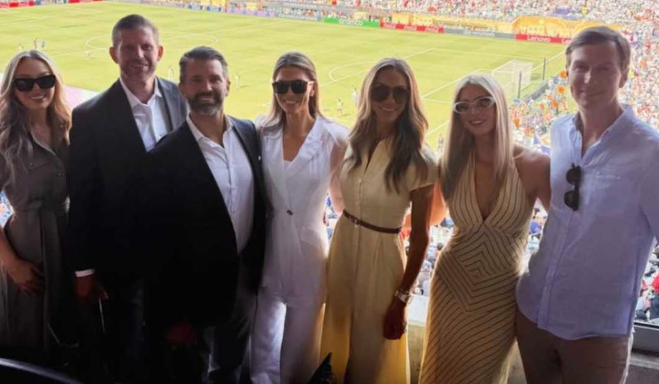 The Trumps' coordinated appearance, coupled with their social media updates from the stadium, added another fashion-focused storyline to one of soccer's biggest occasions (@ivankatrump/Instagram)