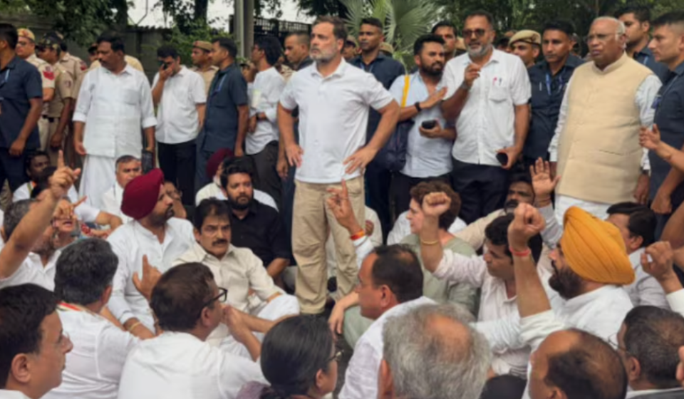 Rahul Gandhi said the protest was to demand accountability for the "brutality" against students.