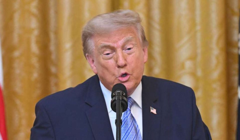 President Donald Trump addresses the nation from the East Room of the White House on July 16, 2026, in Washington, DC (Getty Images)