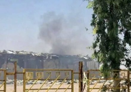 US forces struck a civilian wheat storage facility in Hoveyzeh (@Mario Nawfal/X)